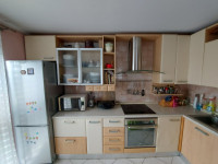 Kuhinja z aparati (pecica, hladilnik, pomivalni stroj, napa)