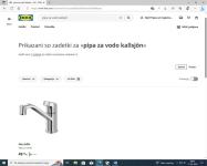 Kromirana pipa za vodo Ikea Kallsjon