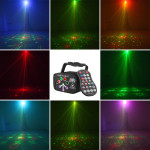 " ALIEN III" mini disco laserski projektor RGB USB LED UV-128 motivov