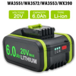 WORX nova nadomestna Li-ion baterija 6 Ah