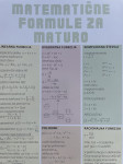 Matematične formule za maturo
