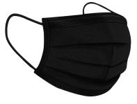 10x Otroška zaščitna maska higienska – 3 slojna črna v zip vrečki