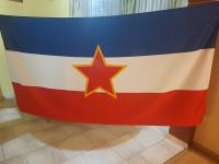 zastava SFRJ -svila (Svilanit Maribor) 1,7 x 0,9 m