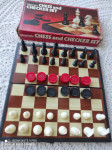 Magnetna tabla za šah in damo, vel. 25x25x2 cm
