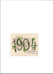 voščilnica srečno novo leto-1904 reliefni tisk (398)