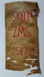 Našitek SKOJ ZMS 25.5.1970 z značko zvezda prodam