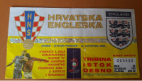 Nogometna vstopnica Hrvaška : Anglija 11.10.2006 kvalif. EURO 2008