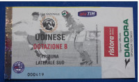 Nogometna vstopnica Serie A 2001/2002 Udinese Stadion Friuli