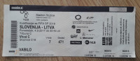 Nogometna vstopnica World Cup Fifa 2018 Slovenia : LITVA 4.9.2017