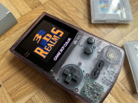 Nintendo Game boy color atomic purple display mod flash disk in igre
