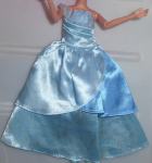 Nova modra princeskina dolga oblekica za Barbie punčko