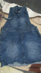 Nosečniško jeans kratko krilo z naramnicami, ESMARA, vel 40