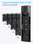 Ohišje za zunanji disk M.2, NVMe ali SATA SSD, M-key/M+B key