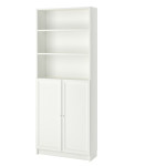 BILLY Knjižna omara Ikea z vrati, bela, 80x30x202 cm