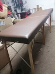 Zložljiva usnjena masažna miza