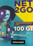 Nove SIM kartice Net2GO s prednaloženim 100 GB prenosom, brez poštnine