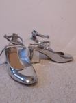 srebrni gležnjarji 60's style silver dancing shoes