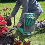 VonHaus 2v1 klečalnik in pručka za sedenje & set orodja za vrtnarjenje