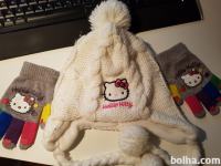kapa in rokavice Hello Kitty za 4 - 6 let (pkt 671)