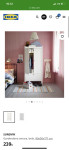 SUNDVIK raztegljiva postelja z letvicami + omara (IKEA)