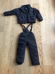 Črna otroška bunda Karl Lagerfelt (150cm) in smučarske hlače (140cm)