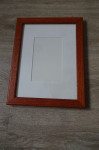 Lesen okvir, bel paspartu, velikost 27,5 x 21 cm