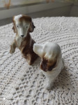 Porcelan kužka, vš. 11 cm in 12,5 cm