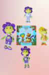 Komplet Fifi in cvetličniki knjiga Smrdljivi Slinko + 4 lutke