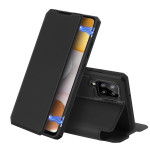Etui ovitek View Case iz eko usnja za Samsung Galaxy A02s EU črn