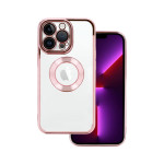 Gumiran zaščitni ovitek (TPU) Beauty Clear za Apple iPhone 15 Pink