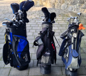 3x golf palice in torba + ostala oprema