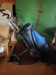 Golf voziček v kompletu z golf palicami