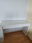 Ikea Malm miza s steklom, 120x41 cm