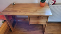 Otroška pisalna miza - lesena natur