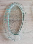 Servirni stekleni pladnji veliki ovalni