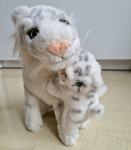 Plišasta igrača pliško snežni leopard z mladičem realistična novo