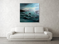 Slika velikosti 80 x 80 cm - Pearl water