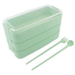 Prenosna lunch box posoda za hrano 900ML + pribor zelena