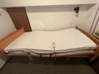 Električna negovalna postelja z vzmetnico 90x200cm