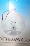 Stekleni obeski s figurami znotraj, Mouthblown Glass, 3 kos različni