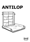 Zložljiva stenska previjalna miza IKEA ANTILOP