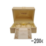 Poročni set diamantnih prstanov "CROWN" + "TRIO" 14K 585/1000+DIA