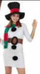 Ženski pustni kostum snežak št. M