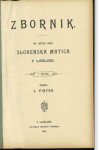 Zbornik / na svetlo daje Slovenska Matica ZV.1, 1899