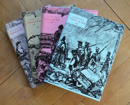 Vojna in mir - Tolstoj, komplet štirih knjig, trde platnice