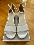 Kot NOVI! TAMARIS ženski sandali (beli, št. 40, peta 4 cm)
