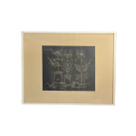 (10268) France Mihelič - grafika, Rastline, 73 x 53 cm