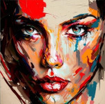 Canvas - Slika olje na platnu - ženski obraz 100x100