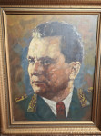 Fran Klememčić oljna slika " Maršal Tito"
Podpisana