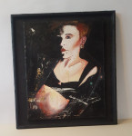 Annie Lennox portret oljna slika podpisana iz 90-tih
